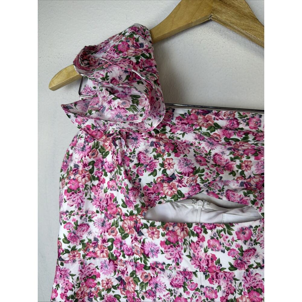 Hello Molly ruffled out pink mini dress XL women 10 victorian romantic sexy NWT - Picture 7 of 16